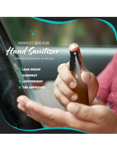 Botellas de Spray de Vidrio Ámbar Nevlers 60 mL - Paquete de 24