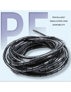 Manga Enrollada Espiral MyyYiTar 1" x 1.68m para Cables - Negro 2