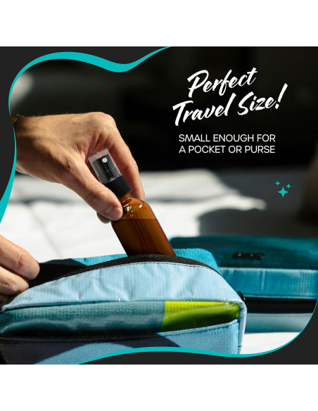 Botellas de Spray de Vidrio Ámbar Nevlers 60 mL - Paquete de 24