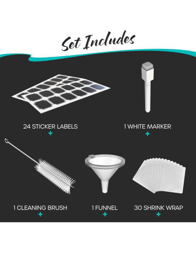 Botellas de Spray de Vidrio Ámbar Nevlers 60 mL - Paquete de 24