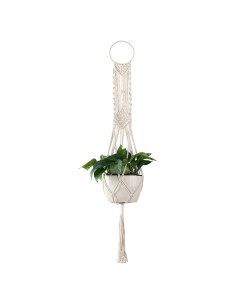 Colgador de Plantas de Macramé Cuttte 110 cm Color Crema