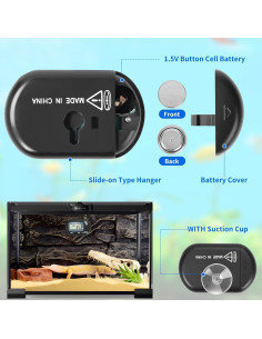 Termómetro e Higrómetro Digital AQUANEAT DTH-A045 para Reptiles 2