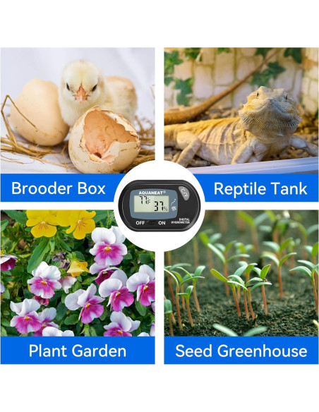 Termómetro e Higrómetro Digital AQUANEAT DTH-A045 para Reptiles