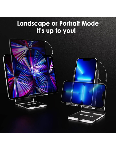Soporte de Acrílico MoKo Ajustable para Tabletas y Teléfonos
