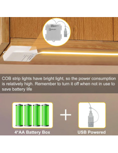 Tira de luces LED COB LumBelle 2m 640 LEDs regulable blanca cálida 2