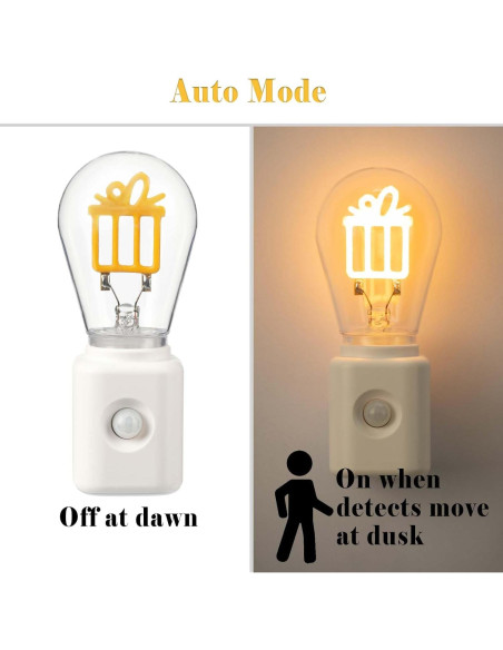 Luz Nocturna Vintage con Sensor de Movimiento Yaoten 2200K
