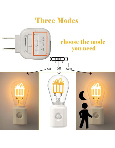 Luz Nocturna Vintage con Sensor de Movimiento Yaoten 2200K