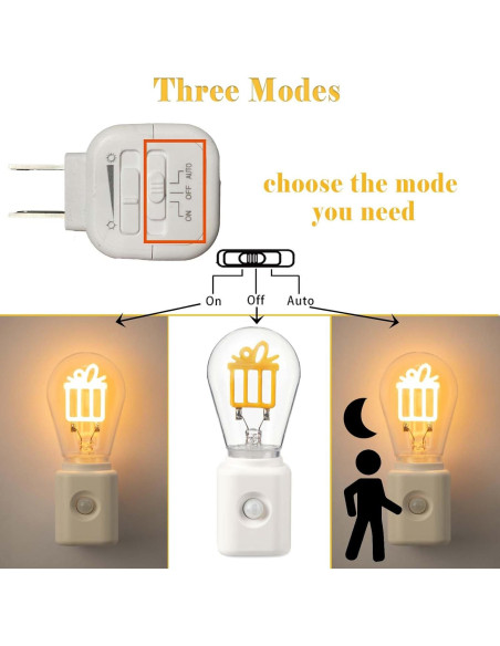 Luz Nocturna Vintage con Sensor de Movimiento Yaoten 2200K