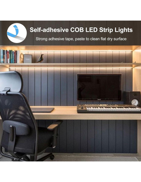 Tira de luces LED COB LumBelle 2m 640 LEDs regulable blanca cálida