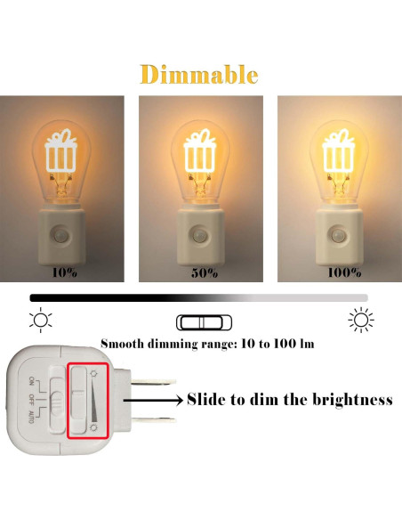 Luz Nocturna Vintage con Sensor de Movimiento Yaoten 2200K