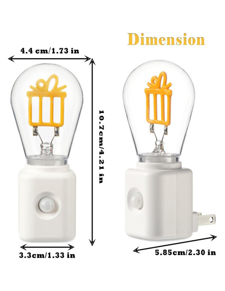 Luz Nocturna Vintage con Sensor de Movimiento Yaoten 2200K