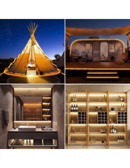 Tira de luces LED COB LumBelle 2m 640 LEDs regulable blanca cálida