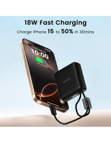 Cargador Portátil LUCKYDUO 10000mAh Carga Rápida 22.5W