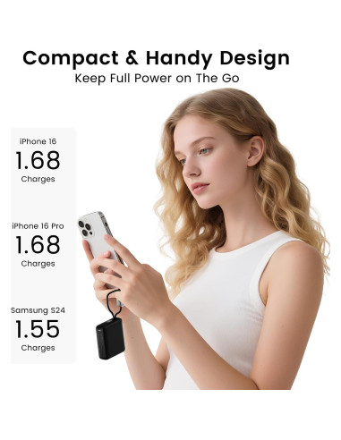 Cargador Portátil LUCKYDUO 10000mAh Carga Rápida 22.5W