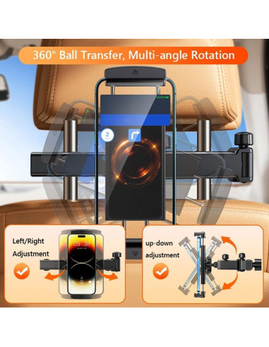 Soporte de Tablet para Coche Stewerom SJZJ-1 14x11cm Rotable