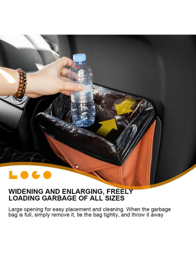 Basurero de Coche BELOMI Plegable Naranja 1L Organizador