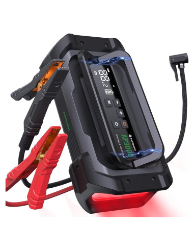 Arrancador de Coche Portátil AMPBANK AP3000-01 con Compresor 150PSI