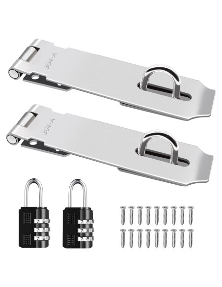 Cerraduras Hasp de Acero Inoxidable 304 - 12.7 cm - 2 Pcs