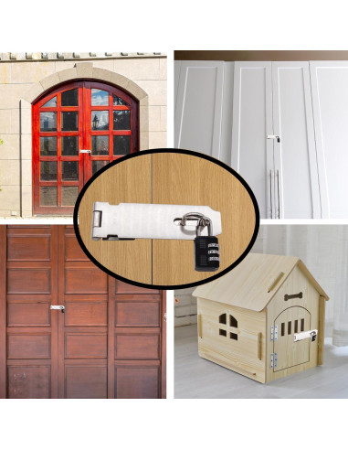 Cerraduras Hasp de Acero Inoxidable 304 - 12.7 cm - 2 Pcs