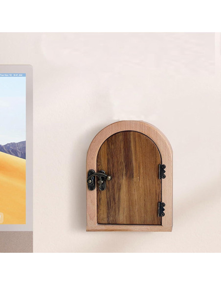 Placa de Cubierta de Salida de Puerta de Hada RUIYUE - Madera 100% Hecha a Mano