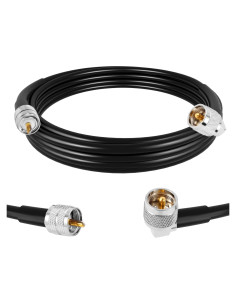 Cable Coaxial RG58 3m UHF Macho a Macho PL259 Baja Pérdida