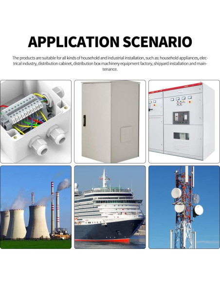 Accesorios de Cable Estanco 3/8 NPT HUIXHAO 30pcs Nylon IP68