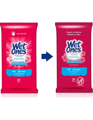 Toallitas Antibacteriales Wet Ones Aroma Fresco 200 Unidades