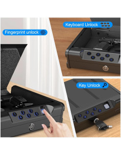 Caja Fuerte Biométrica Teentan para 2 Pistolas - Acceso Rápido 2