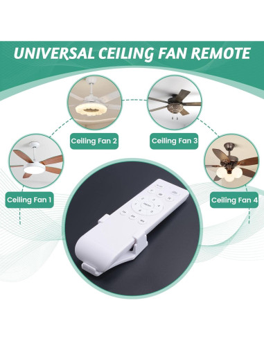 Kit Control Remoto Universal para Ventilador de Techo DC 6 Velocidades