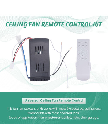 Kit Control Remoto Universal para Ventilador de Techo DC 6 Velocidades