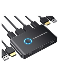 Interruptor KVM HDMI 2 Puertos ABLEWE 4K@60Hz USB