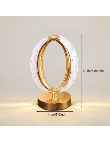 Lámpara de Mesa LED Inalámbrica JHPGEOE Dimmable 3 Colores