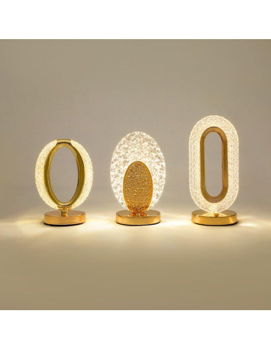 Lámpara de Mesa LED Inalámbrica JHPGEOE Dimmable 3 Colores