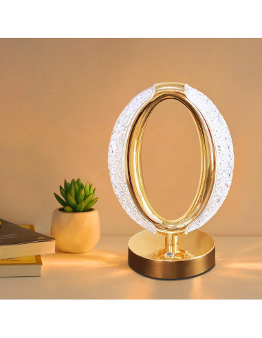 Lámpara de Mesa LED Inalámbrica JHPGEOE Dimmable 3 Colores