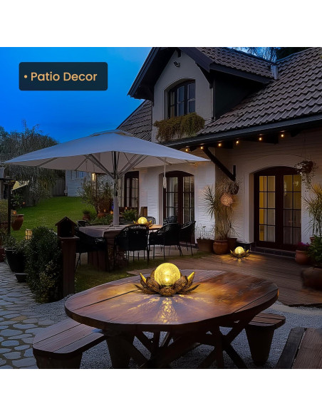 Luces Solares de Loto GIGALUMI para Jardín 21.5cm Oro