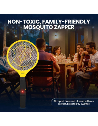 Raquetas Eléctricas para Moscas DEVOGUE - Paquete de 2 Unidades