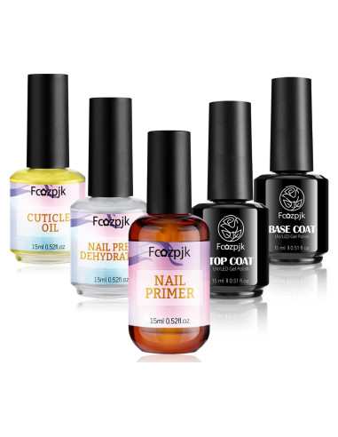 Kit de Preparación de Uñas Jinfei 5 PZS - Deshidratador, Primer, Aceite