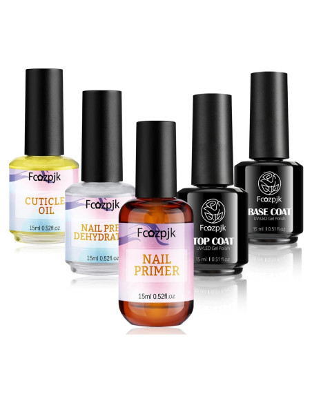 Kit de Preparación de Uñas Jinfei 5 PZS - Deshidratador, Primer, Aceite