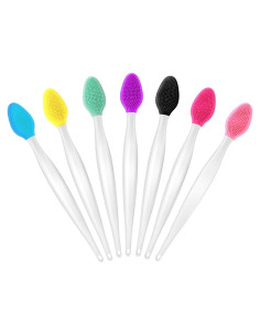Cepillo Exfoliante de Labios 7 Pcs Silicona Doble Cara