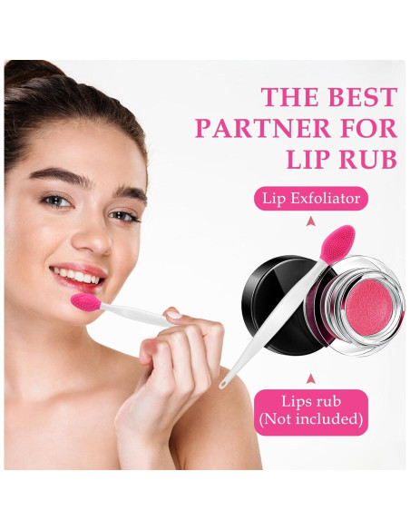 Cepillo Exfoliante de Labios 7 Pcs Silicona Doble Cara