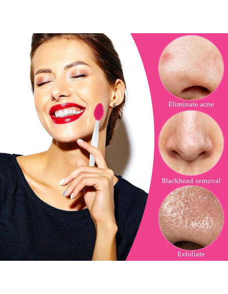 Cepillo Exfoliante de Labios 7 Pcs Silicona Doble Cara