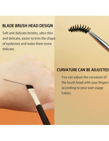 2 Piezas Cepillo de Cejas Doble Cara Ksvsonrvi Profesional