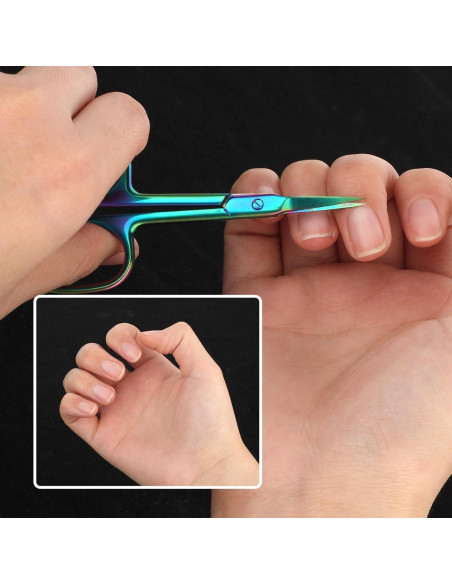 Tijeras Curvadas para Cutículas Ptwola 10x4.2cm Acero Inoxidable