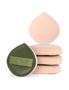 5 Esponjas de Maquillaje ZEYIYER Puff de Polvo 5.5cm Verde