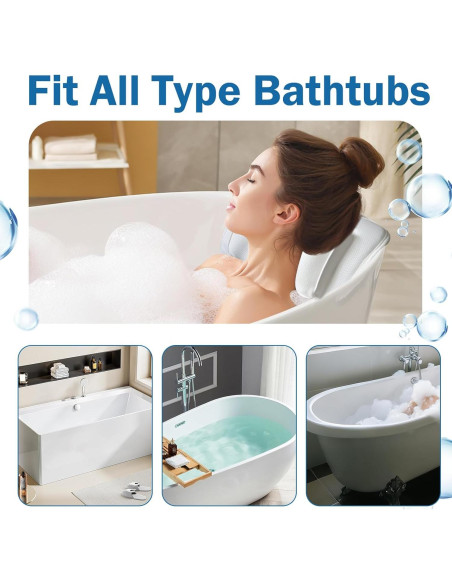 Almohada de Baño EMMTEEY de Cuerpo Completo Antideslizante