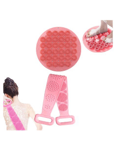 Juego de Exfoliadores Tochinkar para Ducha - Espalda y Pies Rosa
