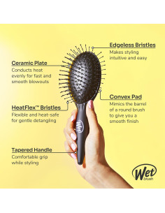 Cepillo Desenredante Wet Brush Easy Blowout Negro 2 Unidades 2