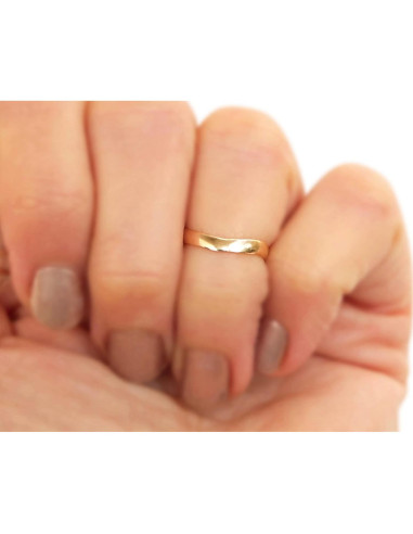 Anillo ajustable de oro amarillo MiYa Creations - 3mm