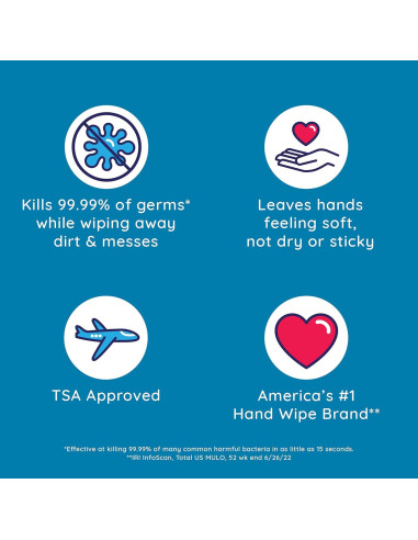 Toallitas Antibacteriales Wet Ones Aroma Fresco 200 Unidades