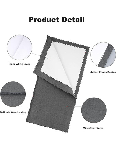 Paño de Limpieza de Joyería Syyflibb con Cepillos Suaves